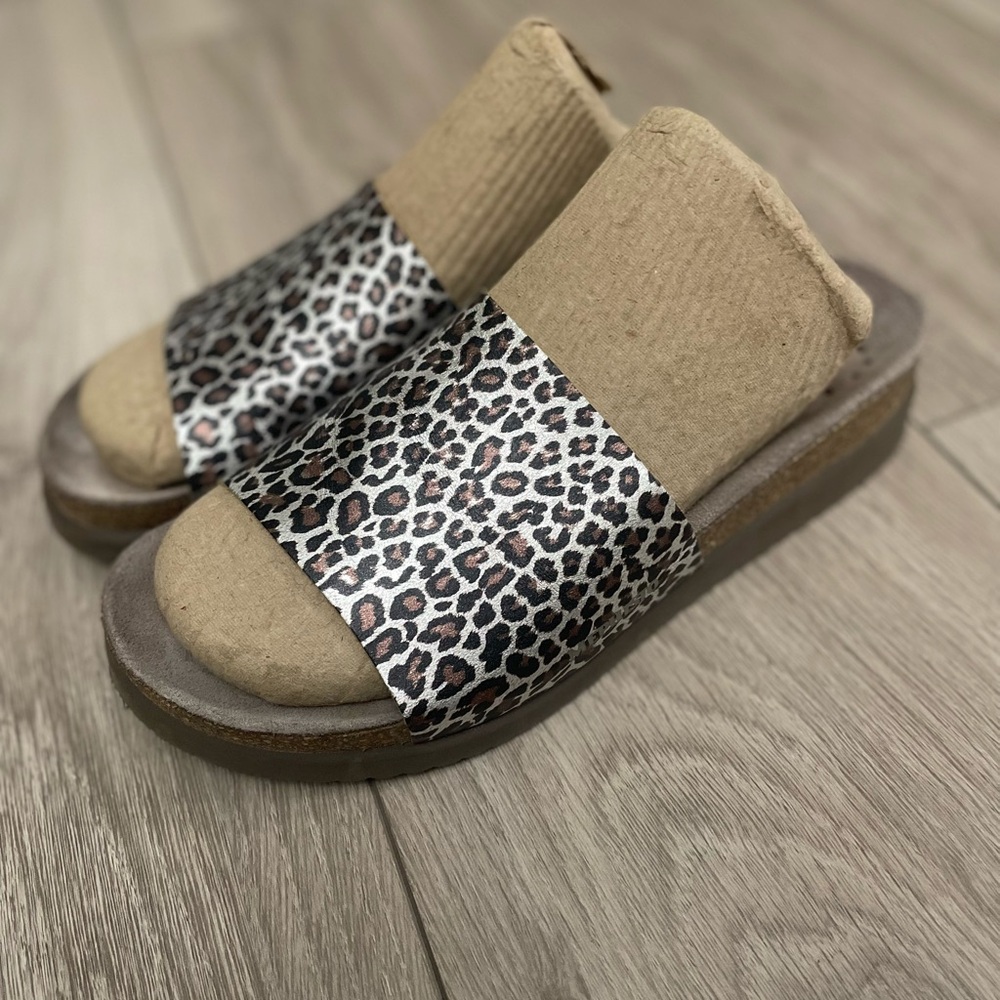 Mephisto Womens 36 Hanik Slide Sandals  animal print Silver Size 5,5